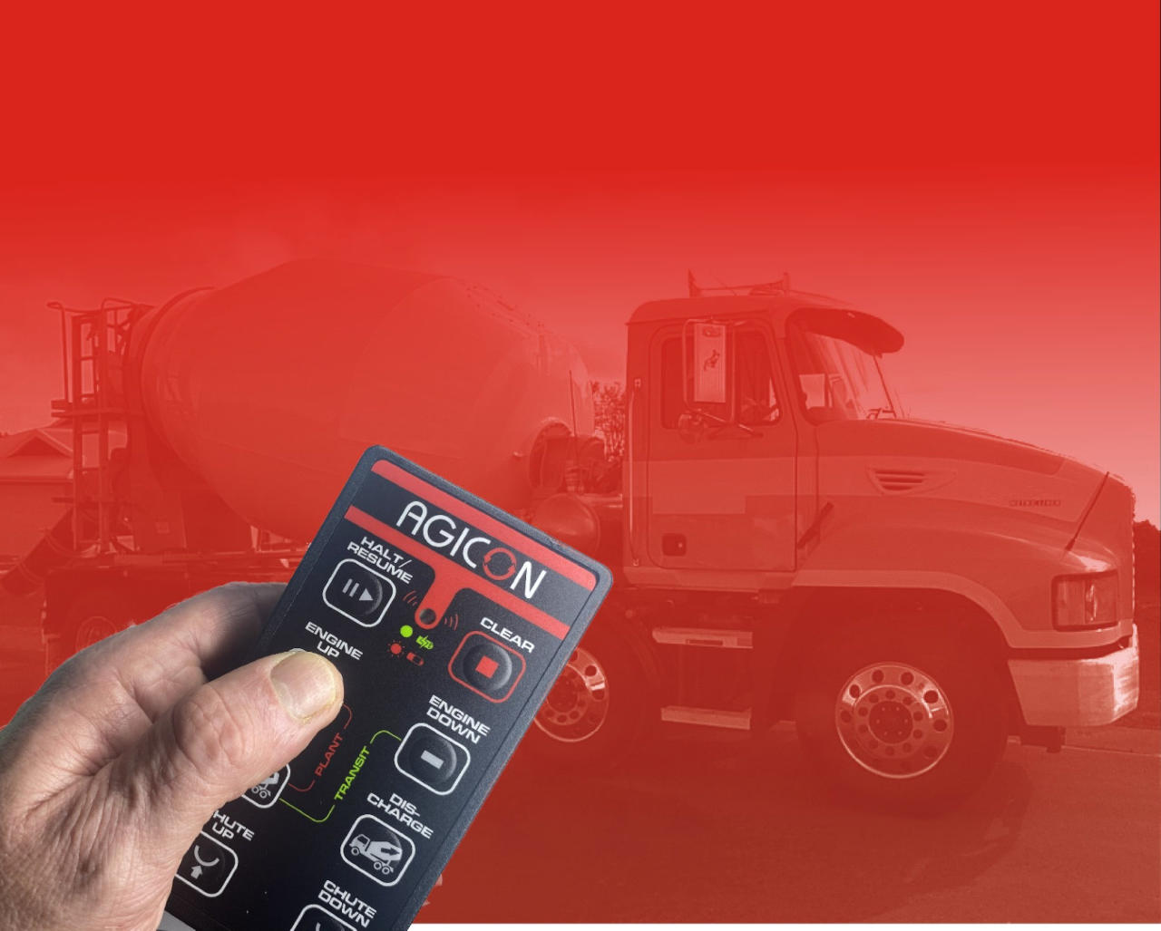 agicon radio remote control for concrete transit mixer